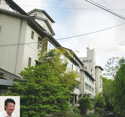 岩手鴬宿温泉 長栄館と代表取締役社長の照井貴博さん
