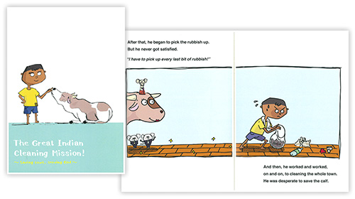 実際に作り、配った絵本。